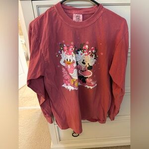 Charming Characters Festive Pink Long Sleeve Tee